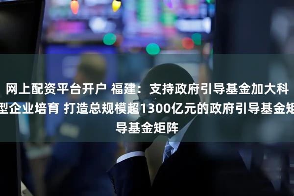 网上配资平台开户 福建：支持政府引导基金加大科技型企业培育 打造总规模超1300亿元的政府引导基金矩阵